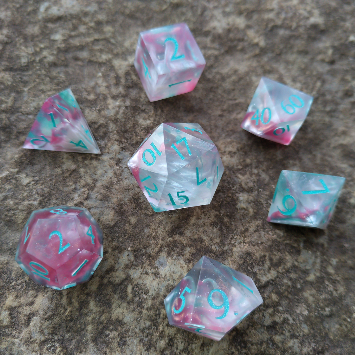 Nacre Sharpedge Dice Set