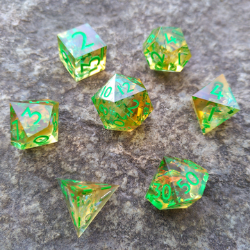 Lemon Lime Sharpedge Dice Set