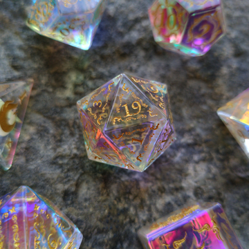 The Phoenix - Glass Dice Set