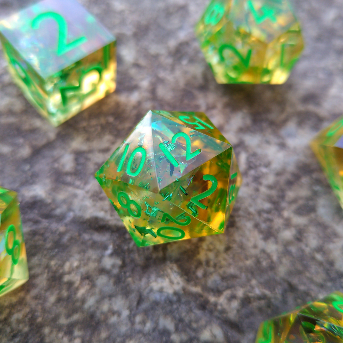 Lemon Lime Sharpedge Dice Set