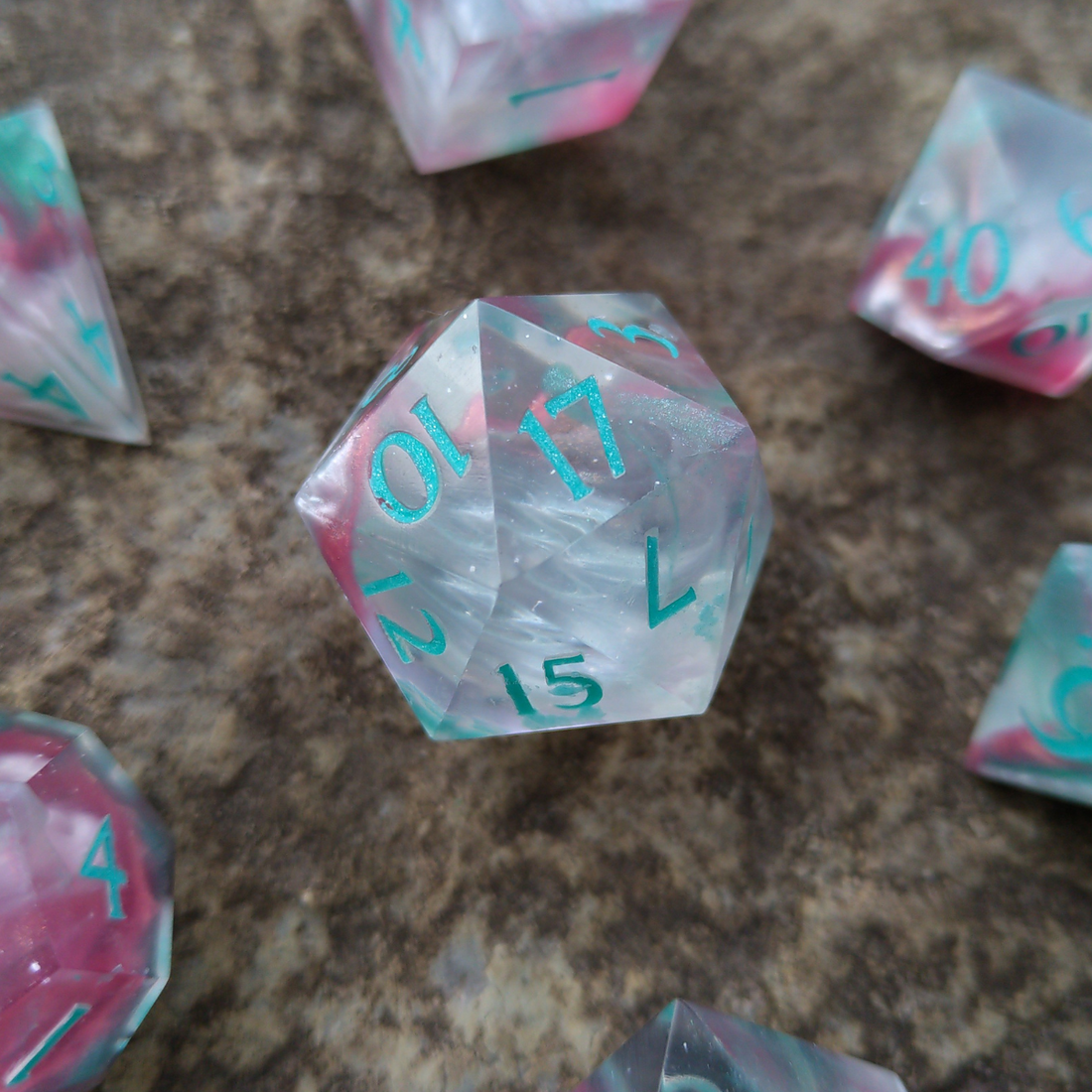 Nacre Sharpedge Dice Set