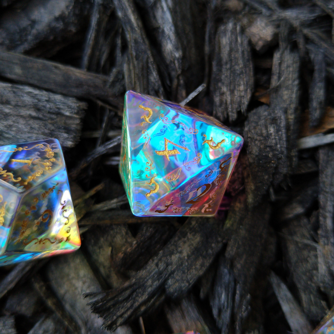 The Phoenix - Glass Dice Set