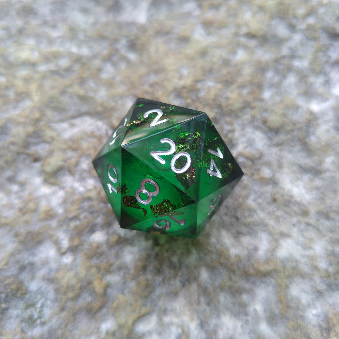 Green Liquid Core Dice Set