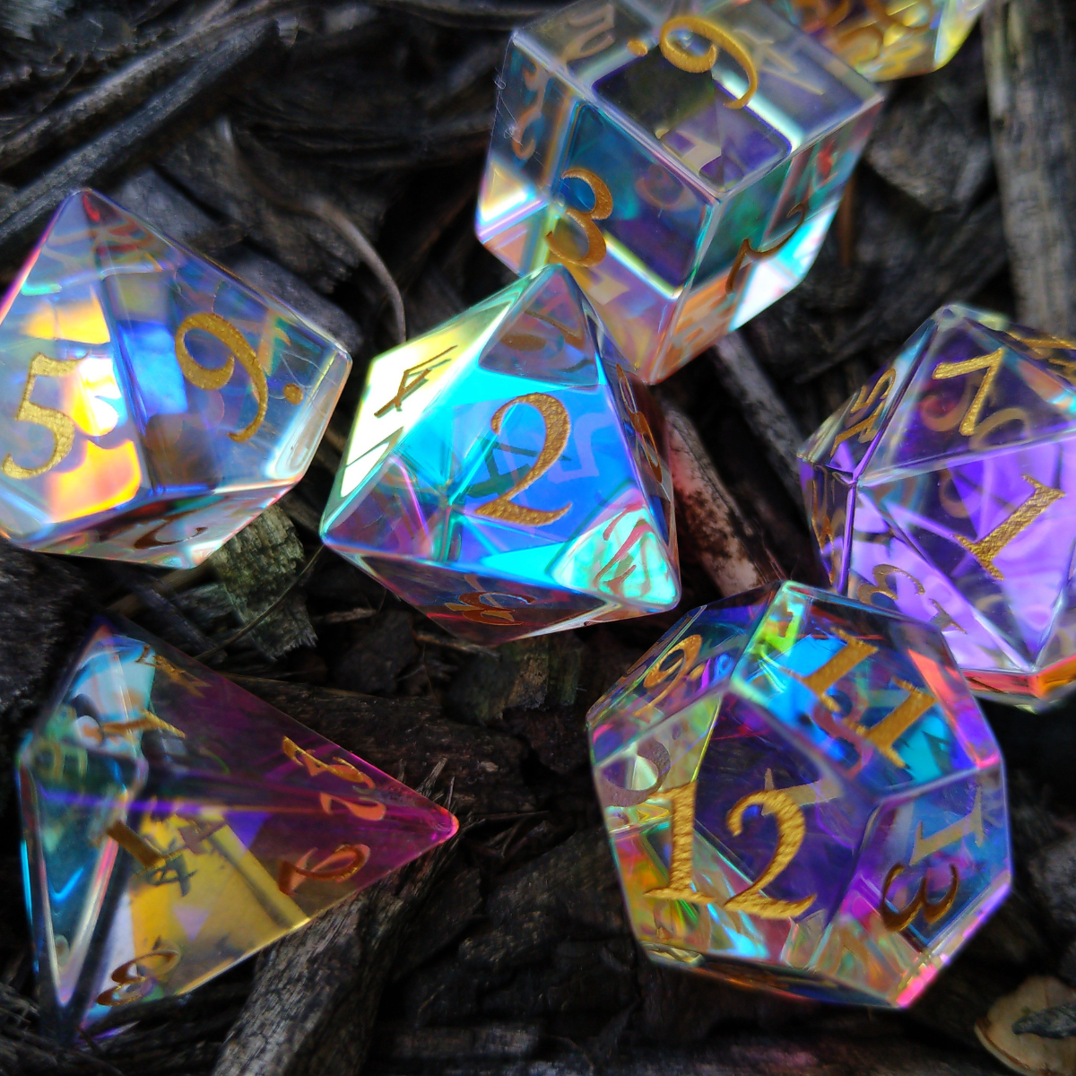 Iridescence - Glass Dice Set