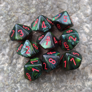 Vampire Ankh 10d10 Dice Set