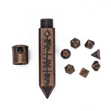 Copper Bullet Dice Holder + Dice