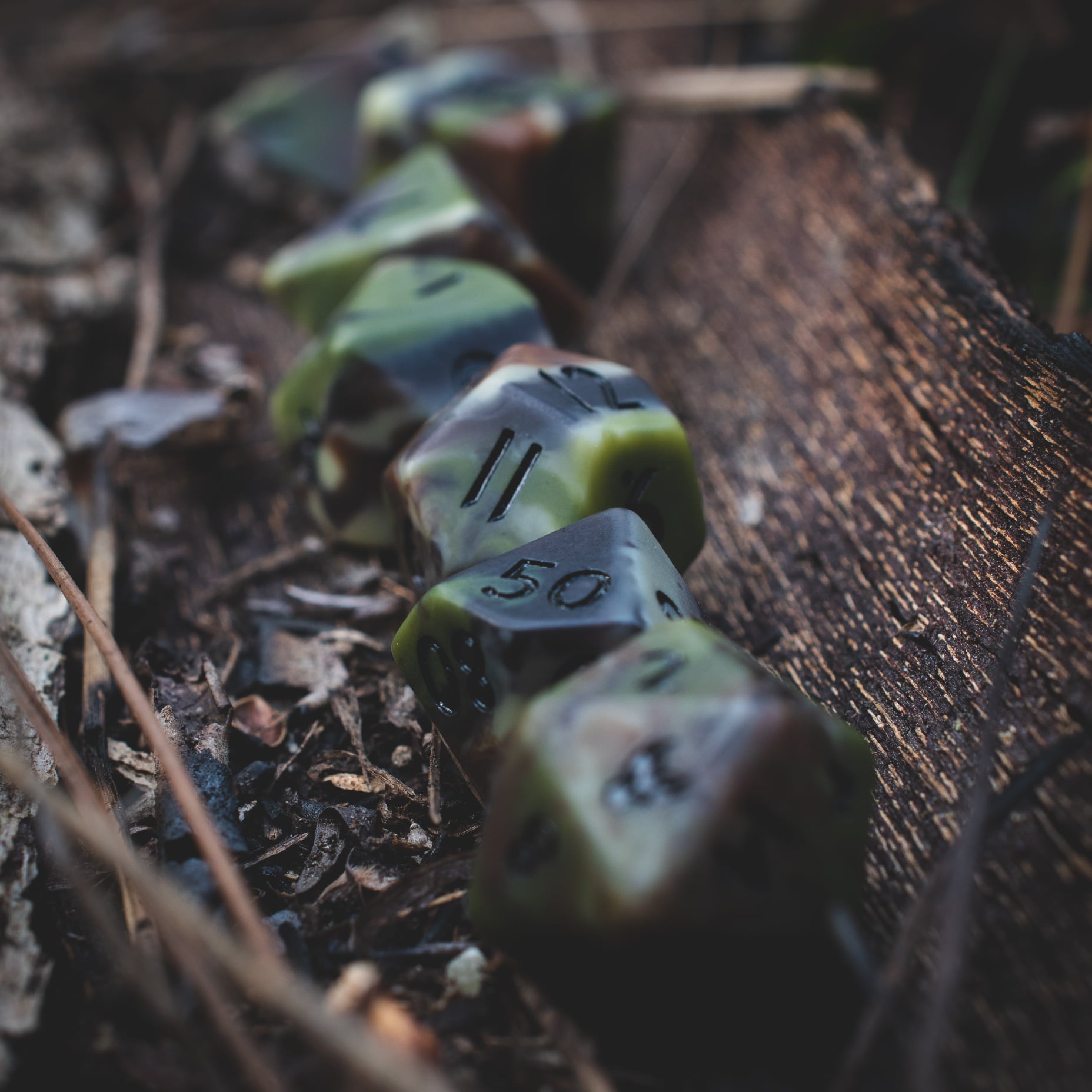 Forest Camo 7-Dice Set