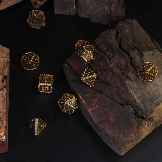 Rivets Metal 7-Dice Set