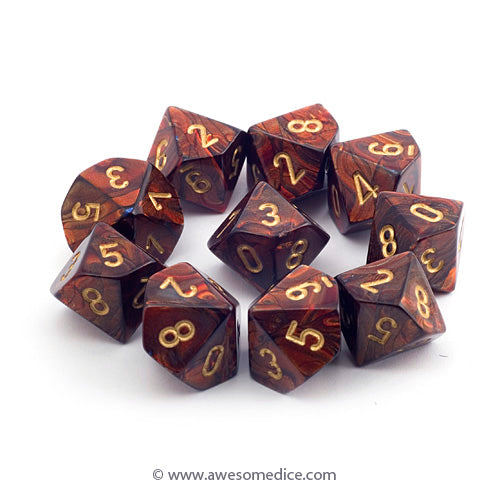 Scarab Blue Blood 10d10 Dice Set