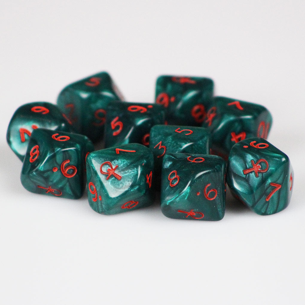 Vampire Ankh 10d10 Dice Set