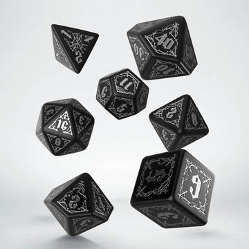 Bloodsucker Black & Silver 7-Dice Set