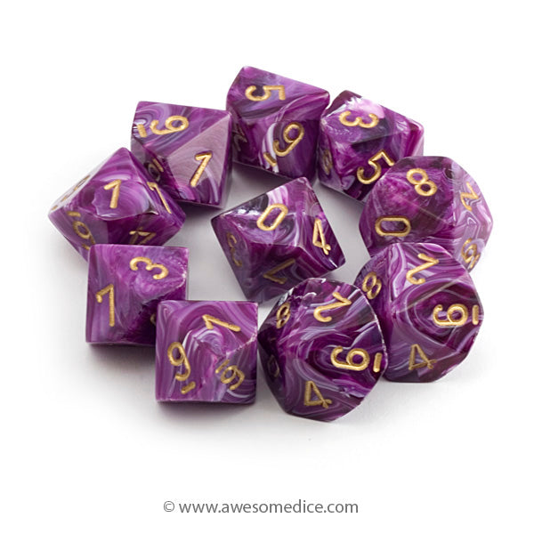 Vortex Purple 10d10 Dice Set